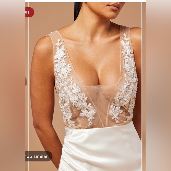 Arabella Satin Embroidered Gown - SOLD OUT ONLINE - Picture 2 of 5